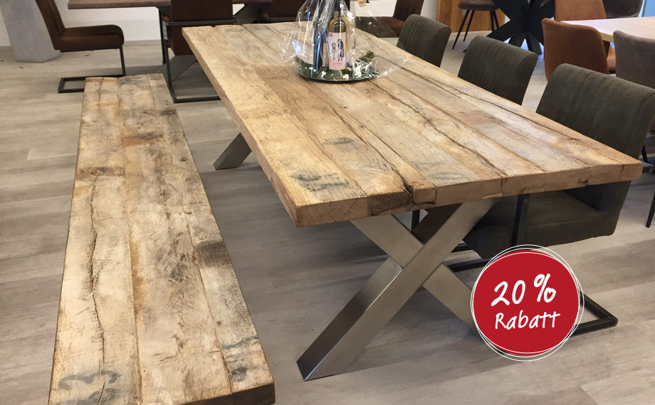 BEESonderer Tisch mit Platte aus Altholz, HolzLand Beese Unna
