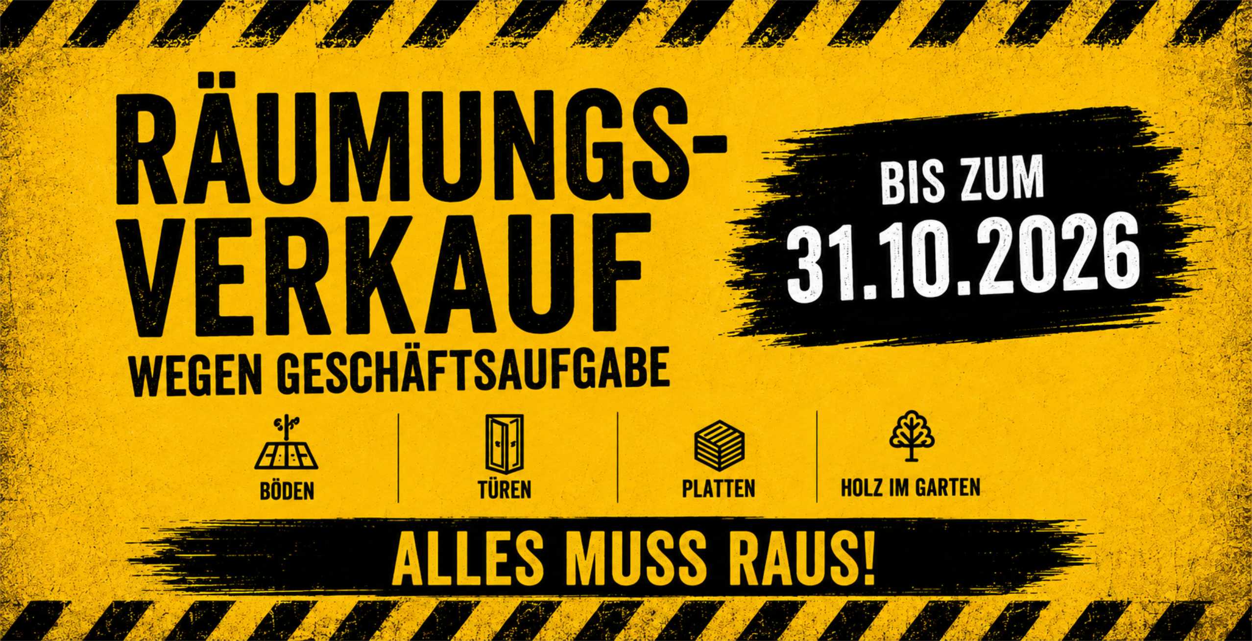 Räumungsverkauf wegen Geschäftsaufgabe, HolzLand Beese Unna